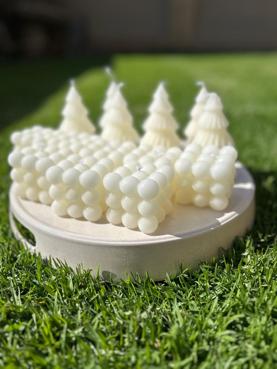 Ivory candle set